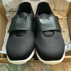 Cosyfeet black sports shoe with Velcro strap. Never worn.